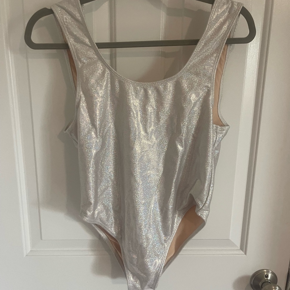 Silver glitter swimsuit